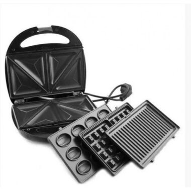 Сэндвичница 4 в 1 GRANT GT 779 800W (сэндвичница-гриль-вафельница-орешница) - Новинка