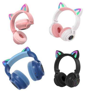 Наушники беспроводные LED с кошачьими ушками STN-26 - Новинка