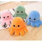 Мягкая игрушка осьминог перевертыш двусторонний «веселый + грустный» - Новинка