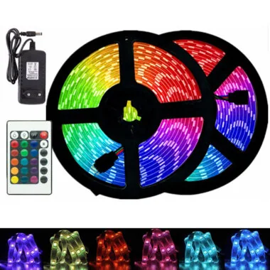 Комплект Светодиодная лента многоцветная 3528 RGB комплект 5м c пультом - Новинка