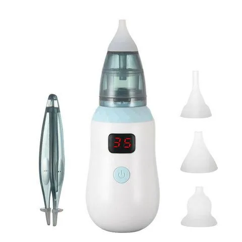 Аспиратор детский аккумуляторный 2-в-1 BABY NOSE с LED-дисплеем и регулятором мощности - Новинка