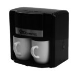 Кофеварка Domotec Ms-0708 Черная (500Вт, 2 Кер. Чашки По 150Мл)