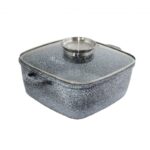 Казан Un-5207 (5,5 Л, 26См, Квадртаный, С Крышкой, Гранитный)