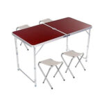 Стол И Стулья Easy Campi 1+4 120Х60Х70См Темное Дерево №2 5464 (Складной, Для Пикника)