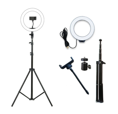 Кольцевая Лампа 26см LED со штативом