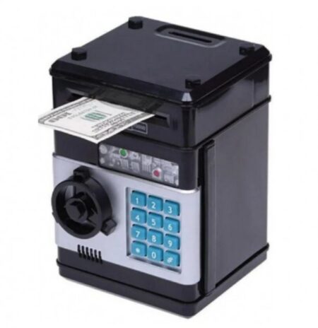 Электронный сейф копилка Number Bank "Банкомат" детский подарок с кодовым замком и купюроприёмником