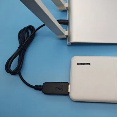 Кабель для роутера USB от Повер банка 5V-12V (5,5х2,1)
